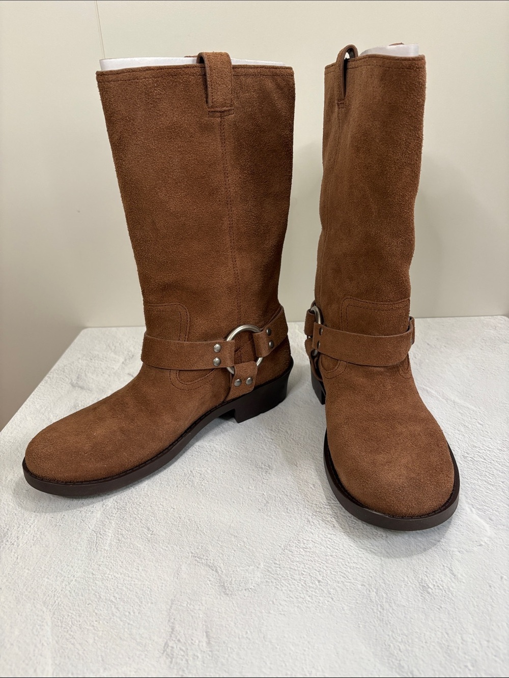 Coach Brown Suede Roper Boots NWT 9 - Picture 5 of 16